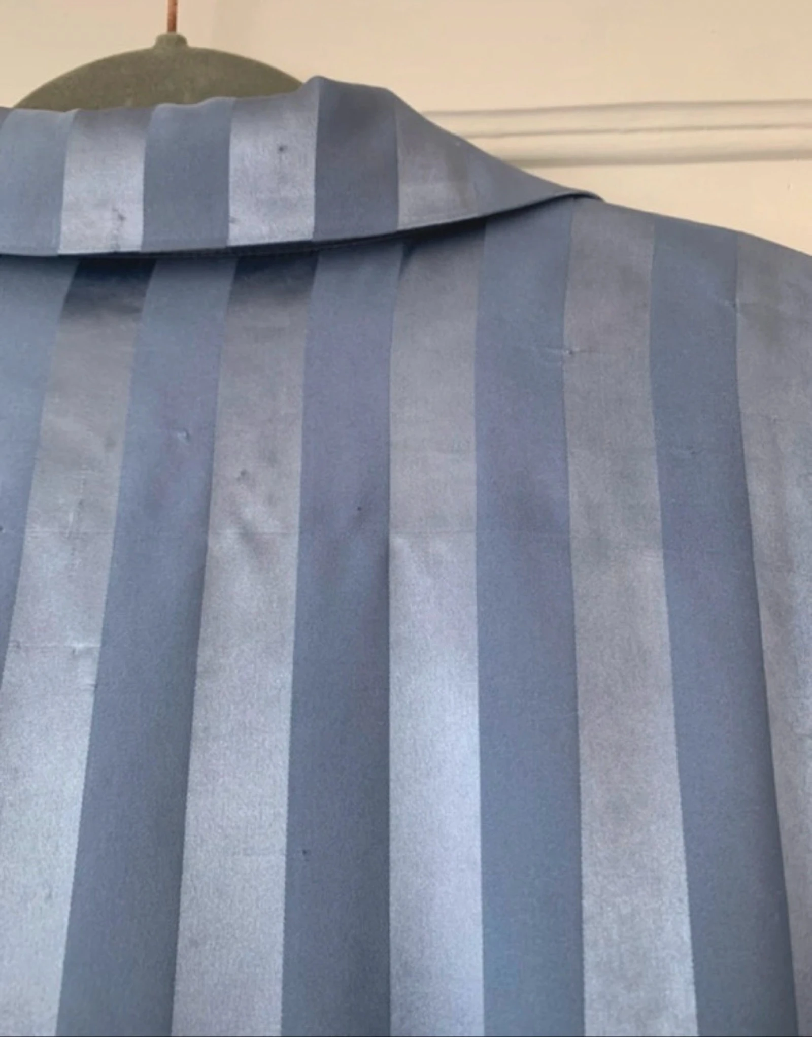 Blue Satin Stripe Blouse for Women - Size 2XL Curve – photo 9